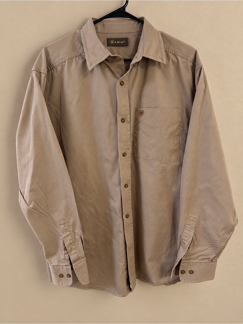 Ariat Men's Button-Down Work Shirt in Taupe